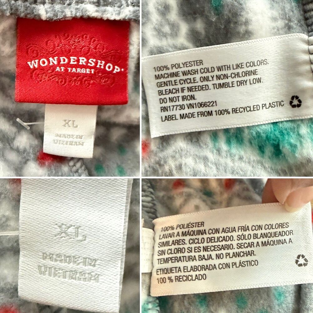 Wondershop Size XL Women’s Gray Christmas Print Pajama Pants - Picture 9 of 16